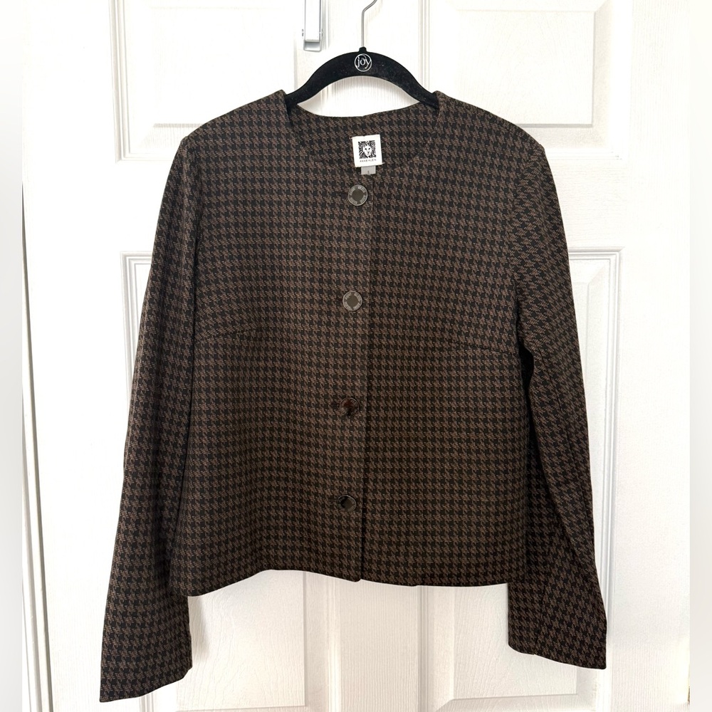 Anne Klein Women's Crewneck Button-Front Blazer